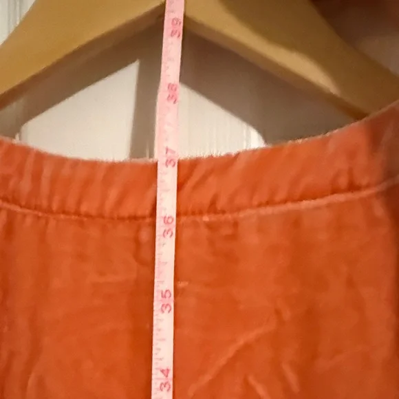 Anthropologie Maeve Creamsicle Velvet Babydoll Dress - Picture 8 of 10